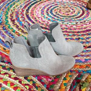Gray Suede Ankle Boots